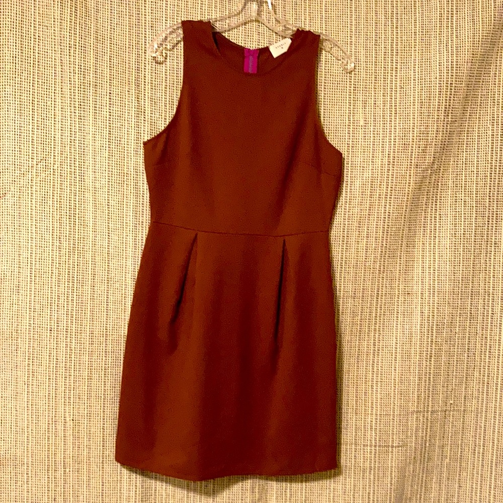 Everly Light Fall Rust Brown Dress